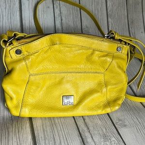 Leather Kooba crossbody purse bag - yellow